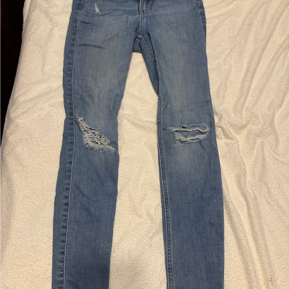 Hollister Women's Light Blue Skinny Jeans